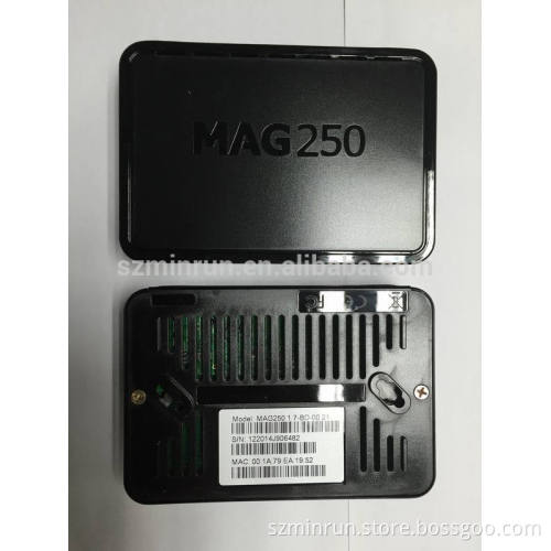 black Mag250 IPTV Set Top Box Linux IPTV Box, Media Player Support Wifi Usb Connector Include IPTV Account